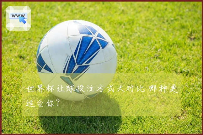 世界杯让球投注方式大对比 哪种更适合你？